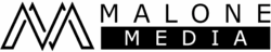 Malone Media - Black Logo
