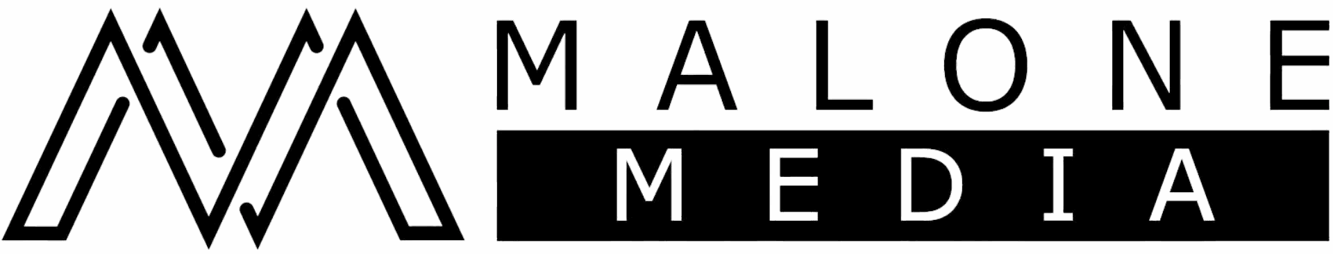 Malone Media - Black Logo